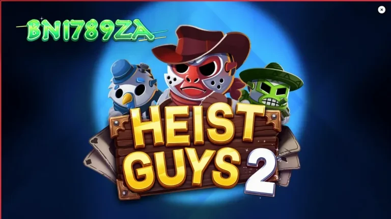 Tampilan visual slot Heist Guys 2 dengan tema Wild West dan karakter bandit